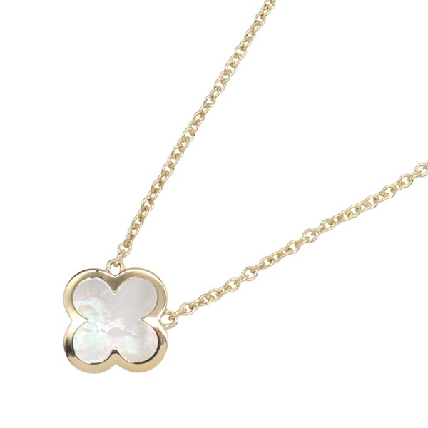 Van Cleef & Arpels Pure Alhambra Mother of Pearl Necklace 18KYG Gold Used Women