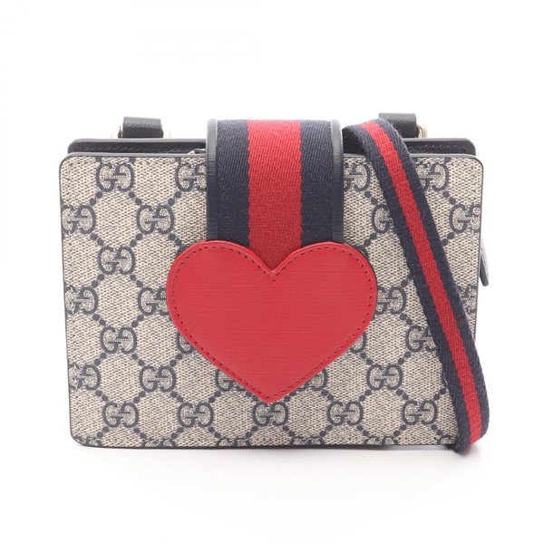 GUCCI Children's GG Supreme Shoulder Bag 793830 PVC coated canvas leather Used