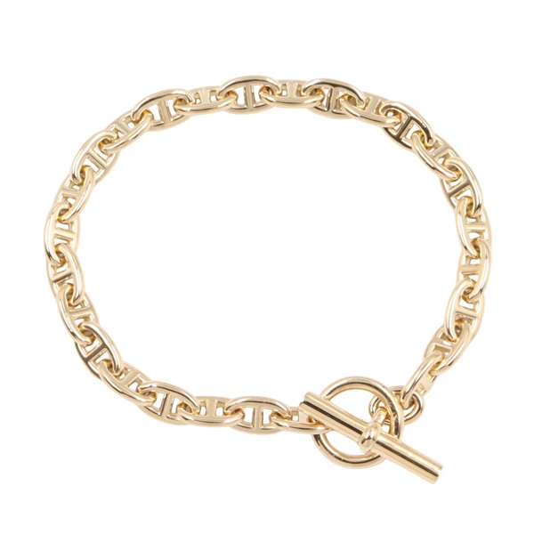 HERMES Chaine dancre TPM chain Bracelet 16.5cm 18K Yellow Gold Used Women