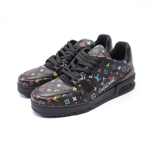 LOUIS VUITTON TM LV Trainer Monogram Multicolor sneakers shoes #8 VL1214 leather