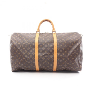 LOUIS VUITTON Keepall 60 travel hand bag M41422 Monogram leather Brown Used LV